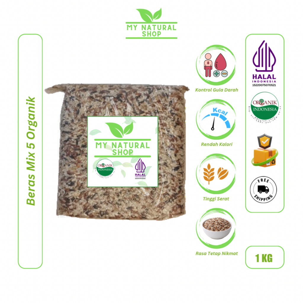 Beras Mix Organik 5 Macam 1 kg My Natural Shop