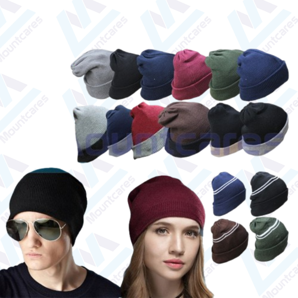 COD Topi Kupuk Rajut Beanihat Kerpus Bahan WOL Pria Wanita Polos, Warna & Motif / Topi Gunung / Topi