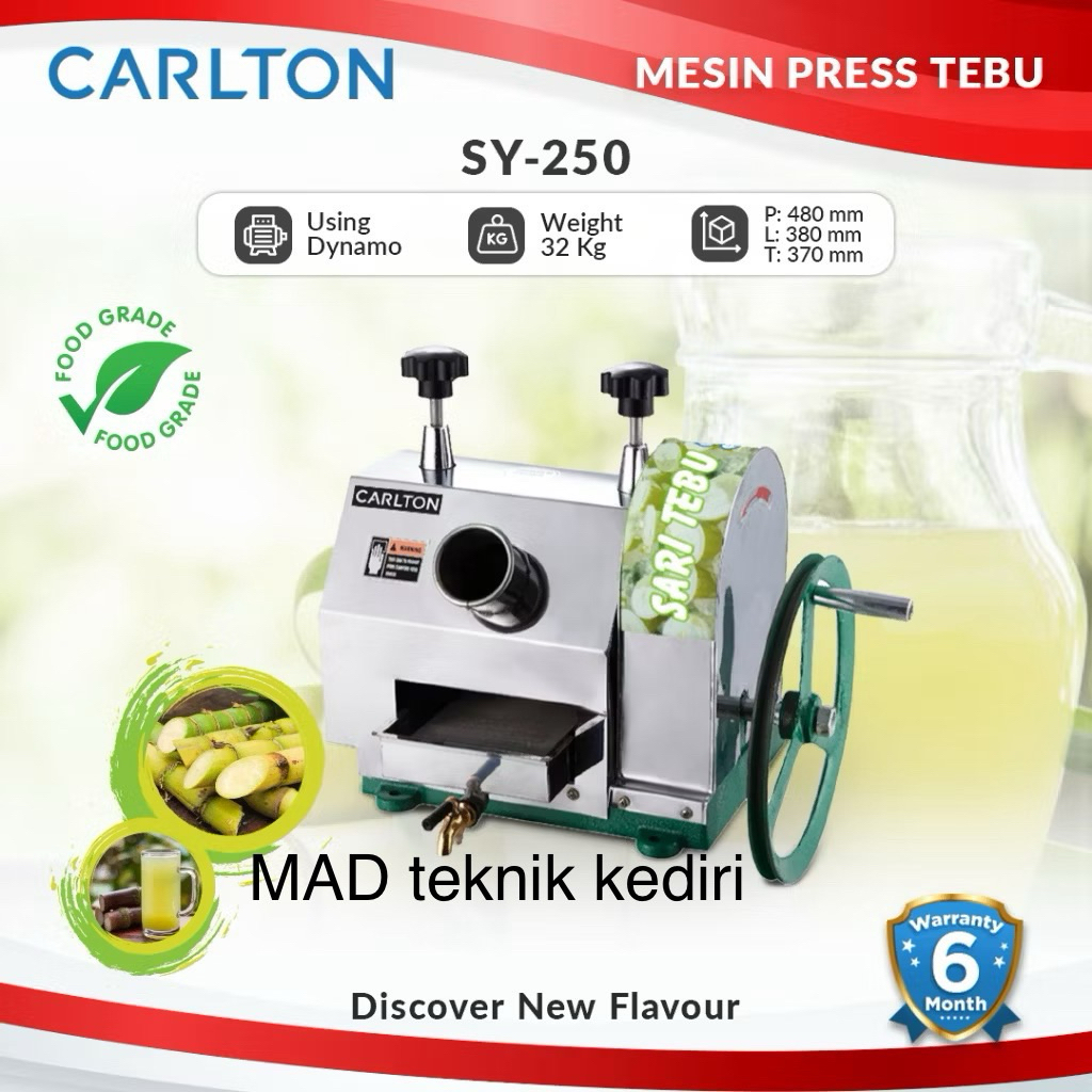 Mesin Gilingan Tebu CARLTON SY250 Giling Sari Tebu