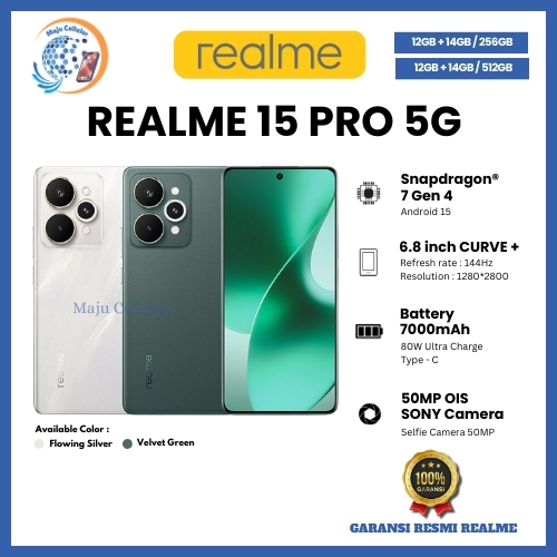 HP REALME 15 PRO 5G 12/512GB & 15 PRO 5G 12/256GB (GARANSI RESMI REALME)