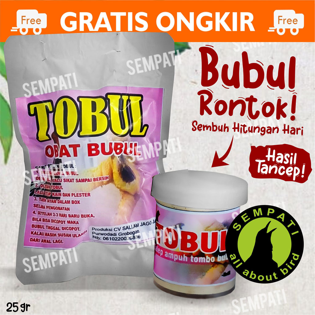 SEMPATI TOBUL SALEP TOMBO OBAT BUBUL AYAM BURUNG OBAT KAKI AYAM KRIM SALEP KAKI BURUNG UNGGAS BEBEK 