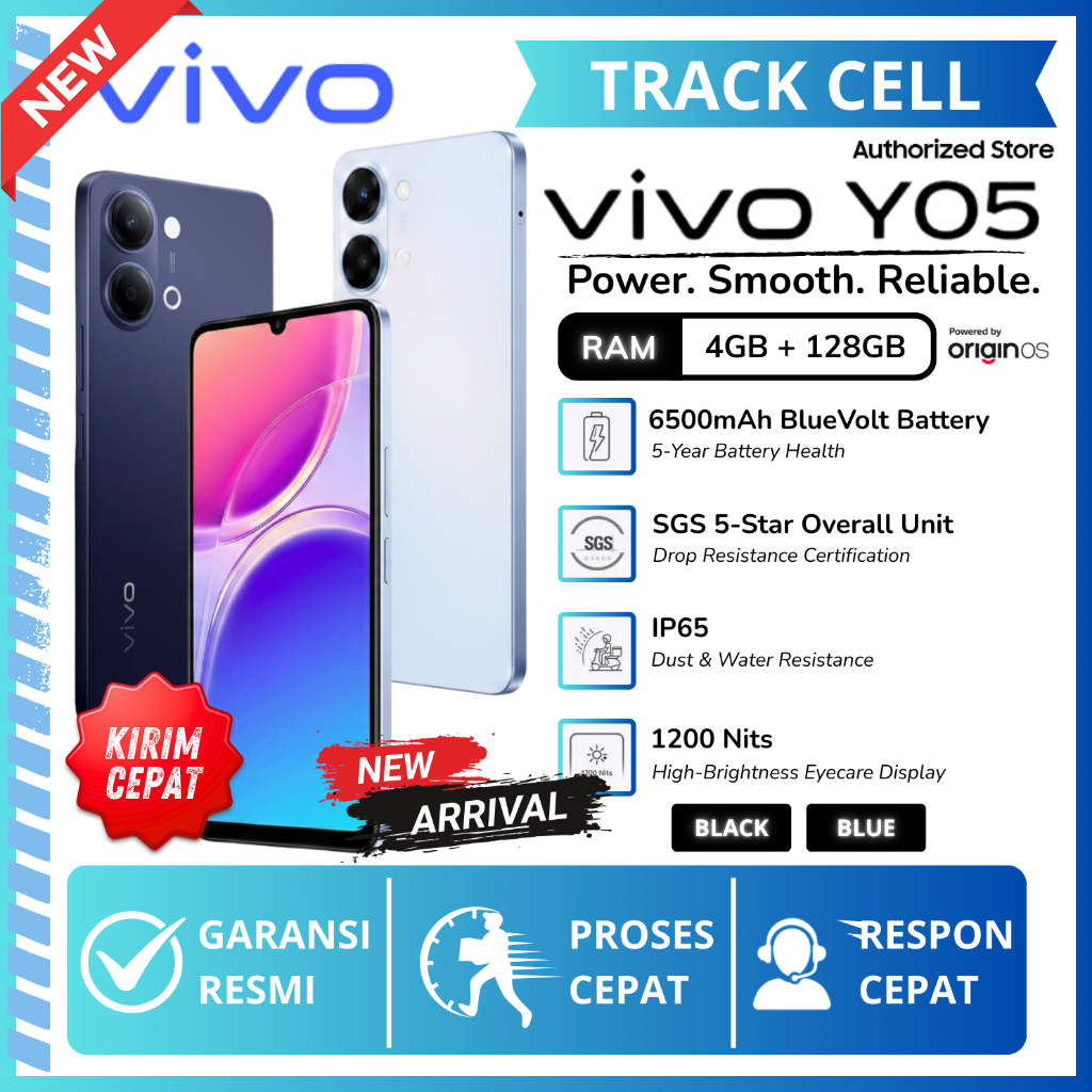 Vivo Y05 | Y04s 4/64GB 4/128GB HP Vivo Terbaru Garansi Resmi Vivo 1 Tahun