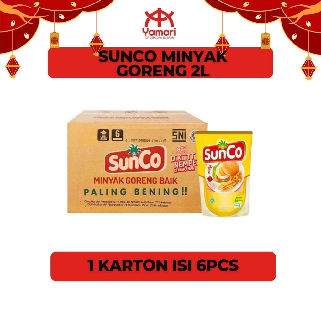 Minyak Goreng Sunco 1 Dus 2 Liter Isi 6 Pouch