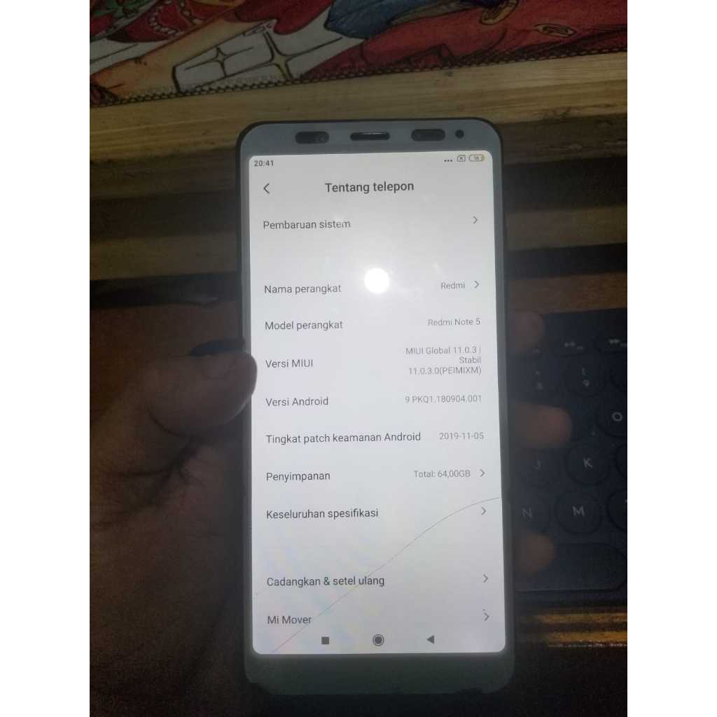 Di jual hp android redmi note 5  ram 4/64GB