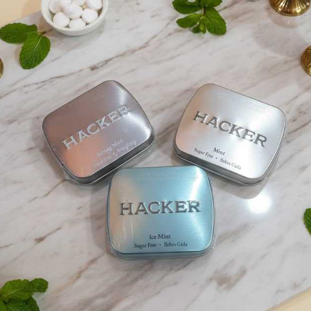 HACKER Permen Rasa Mint 16gr Bebas Gula - Halal Sugar Free