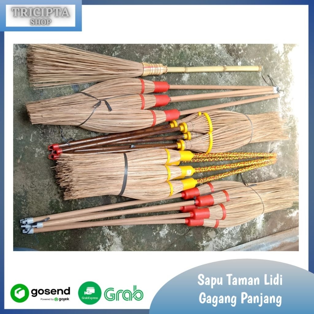 Sapu Taman Lidi Gagang Tangkai Panjang