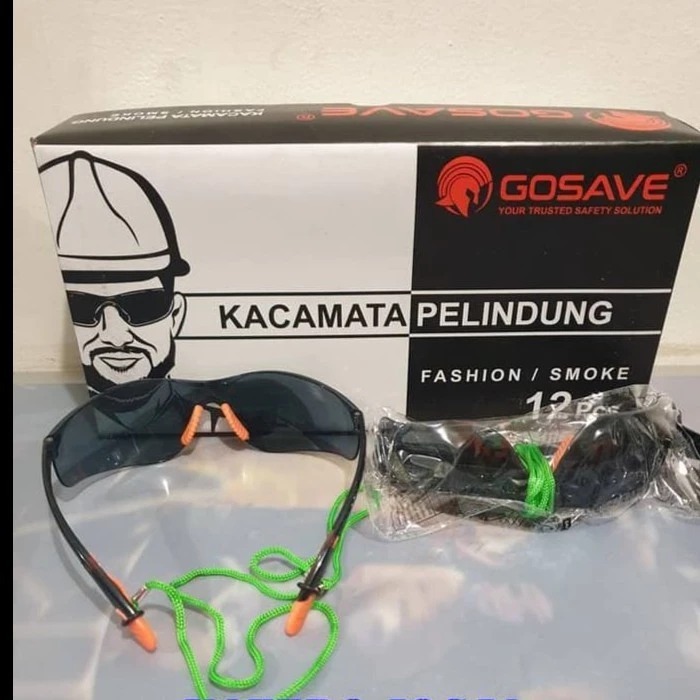 Kacamata Safety Proyek Bening / Hitam Gosave