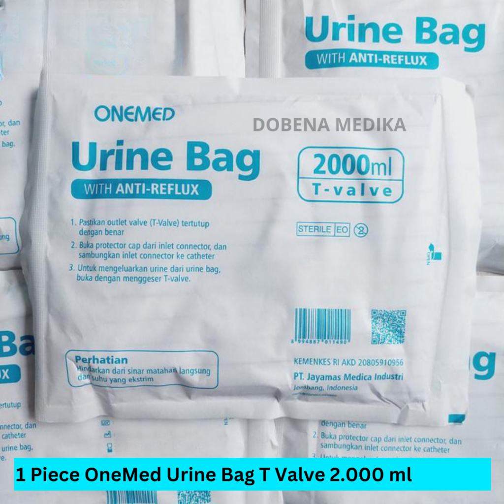 OneMed Urine Bag Dewasa T Valve 2000 ml Kantong Urin