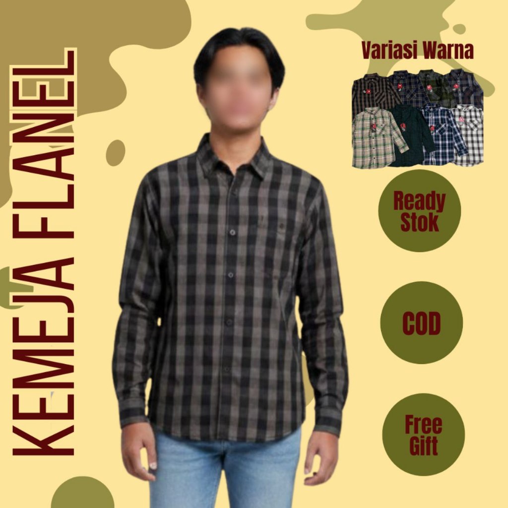Baju Atasan Kemeja Anak Laki-laki Flanel Kakadede