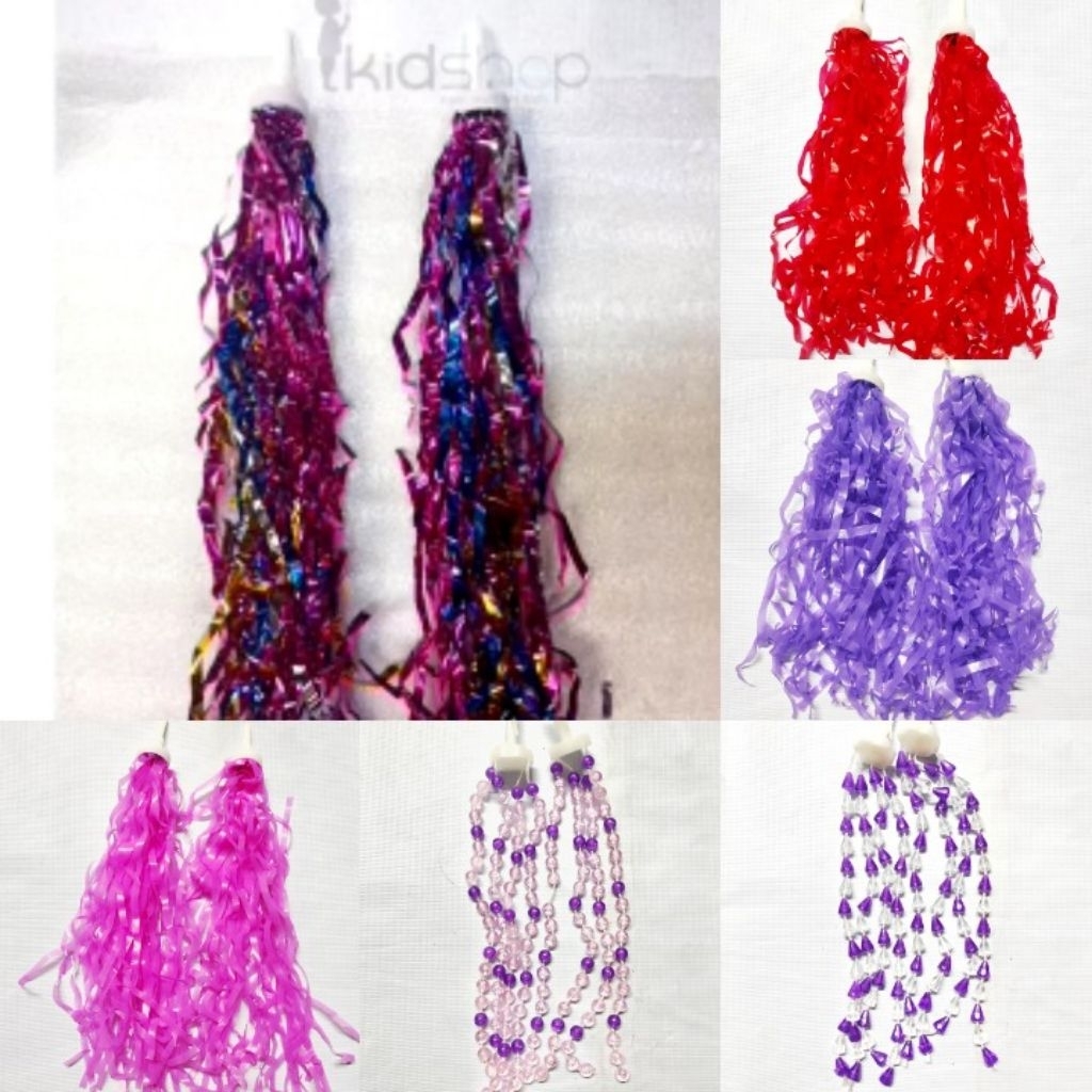 [KID] Aksesoris Sepeda Hiasan Handgrip Sepeda Rumbai Confetti