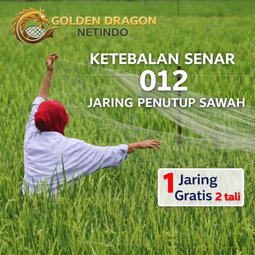Jaring Burung Senar 012 padi sawah / Jaring Burung Pipit dan Emprit / Jaring Penutup Sawah