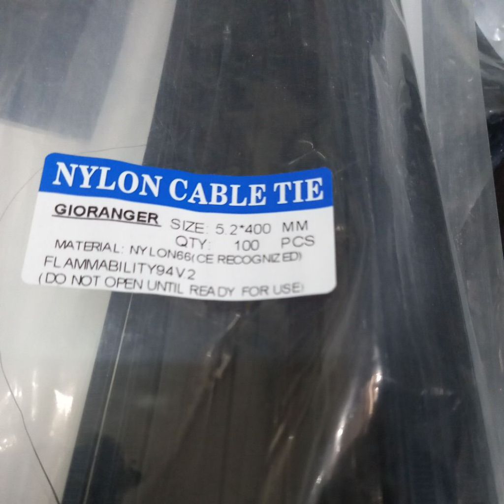 KABEL TIES 5.2 X 400, 5.2 X 500  Varian Hitam dan Putih