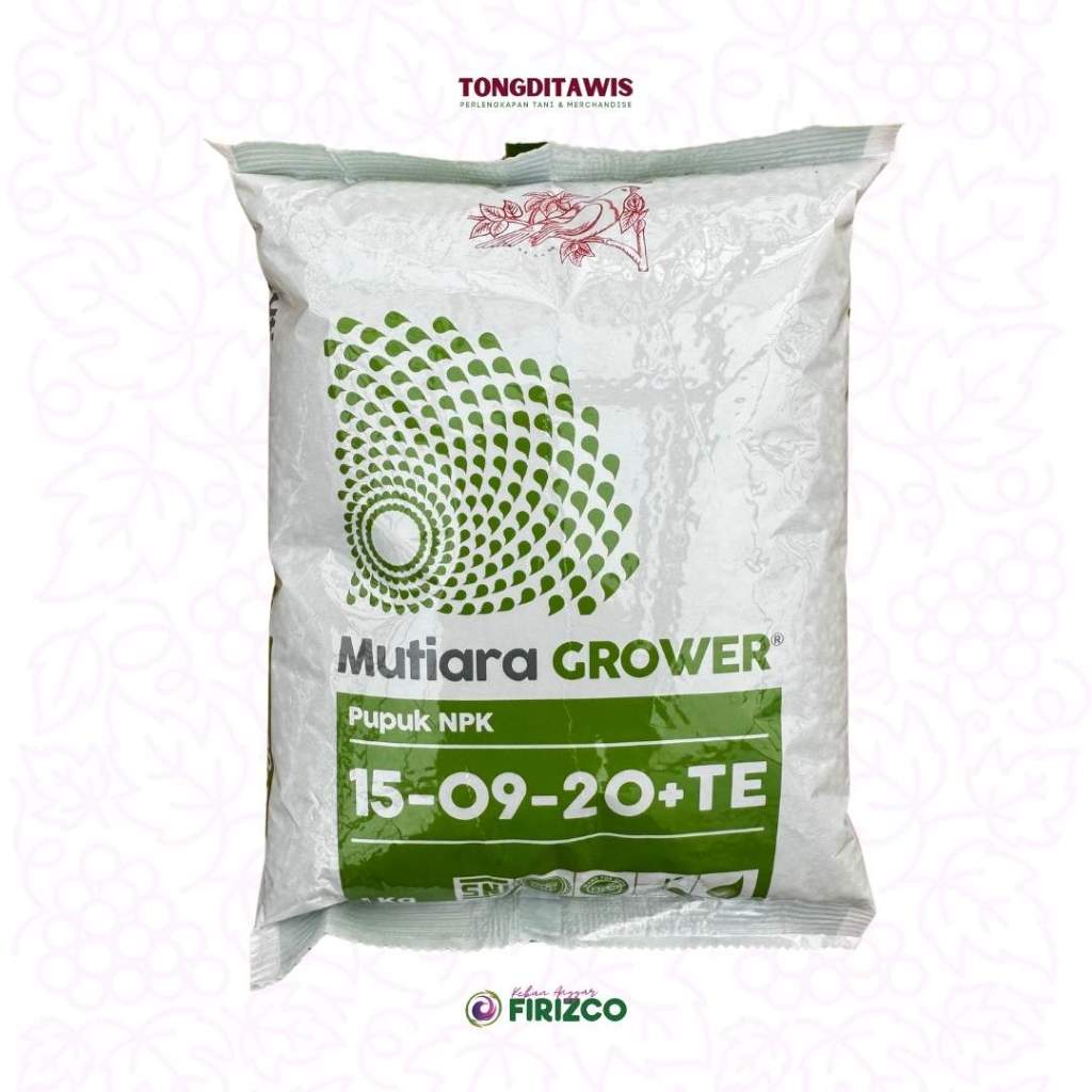 Pupuk NPK Mutiara Grower 15-9-20-TE 1kg Meningkatkan Hasil Panen Anggur