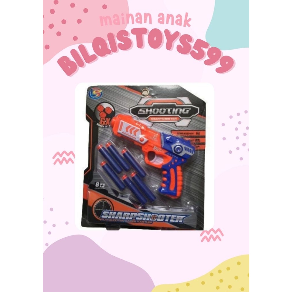 Mainan Anak Tembak Peluru Busa Set