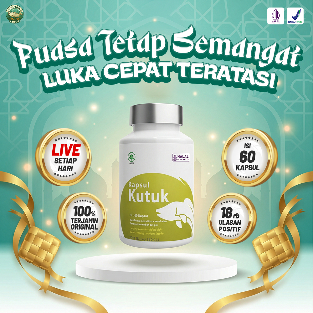 Official Seller Kapsul Kutuk - Solusi Luka Pasca Operasi Caesar Ekstrak Pil Gabus Albumin Obat Luka 