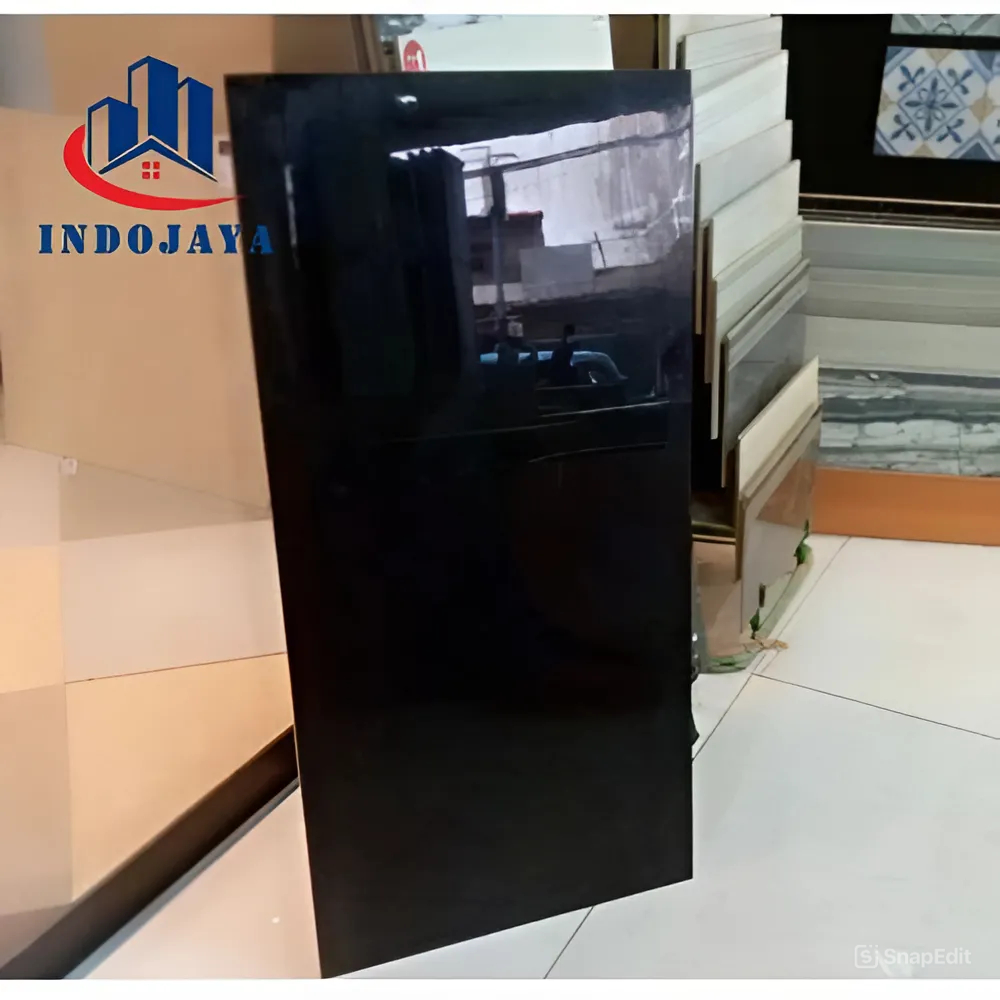 granit lantai/dinding 60x120 glass polyshed by concord keramik hitam polos glossy