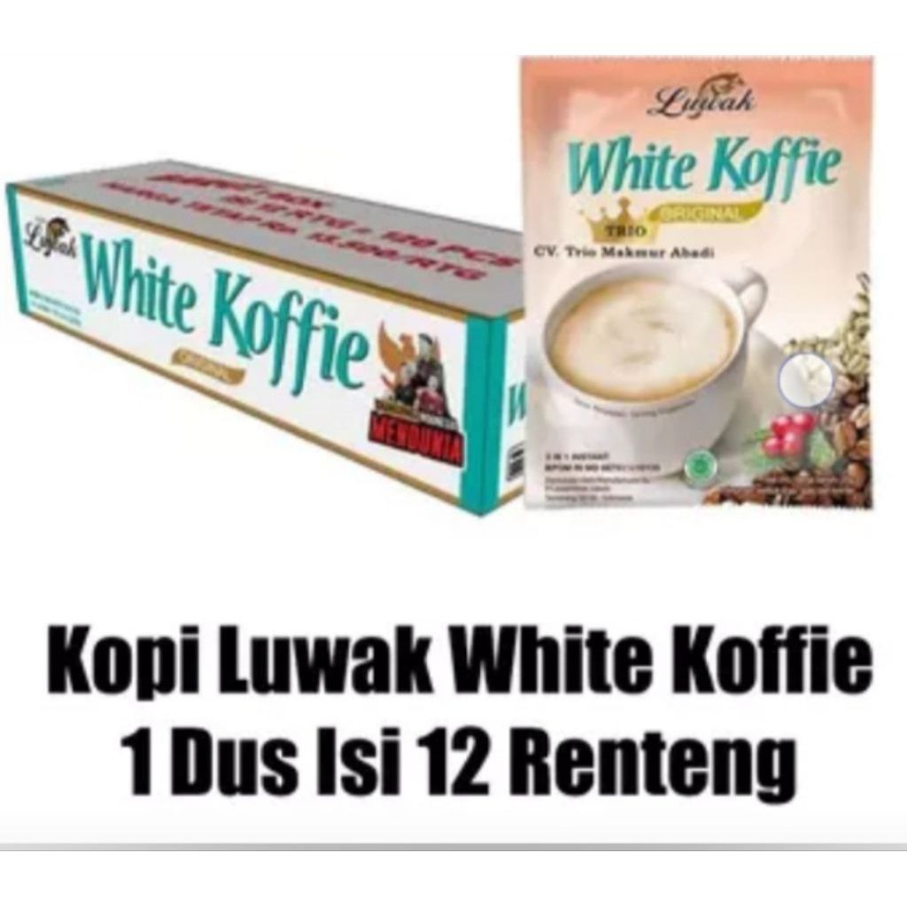 Luwak White Koffie Original 1 Dus 120 Saset
