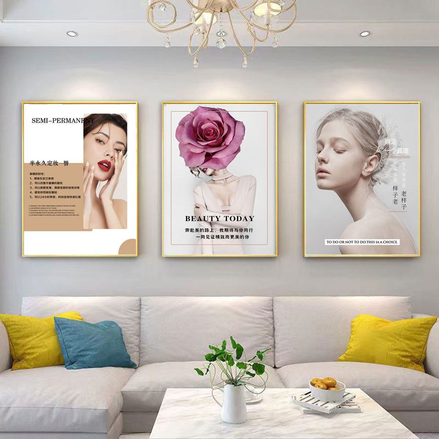 Lukisan Dekorasi Salon Kecantikan Rumah Medis Rumah Sofa Latar Belakang Dekorasi Dinding Poster Kain