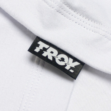 Troy Company Wangky Polo Shirt White Black Pixel - Kaos Polo Wangki Pria Putih Hitam WKD 2903