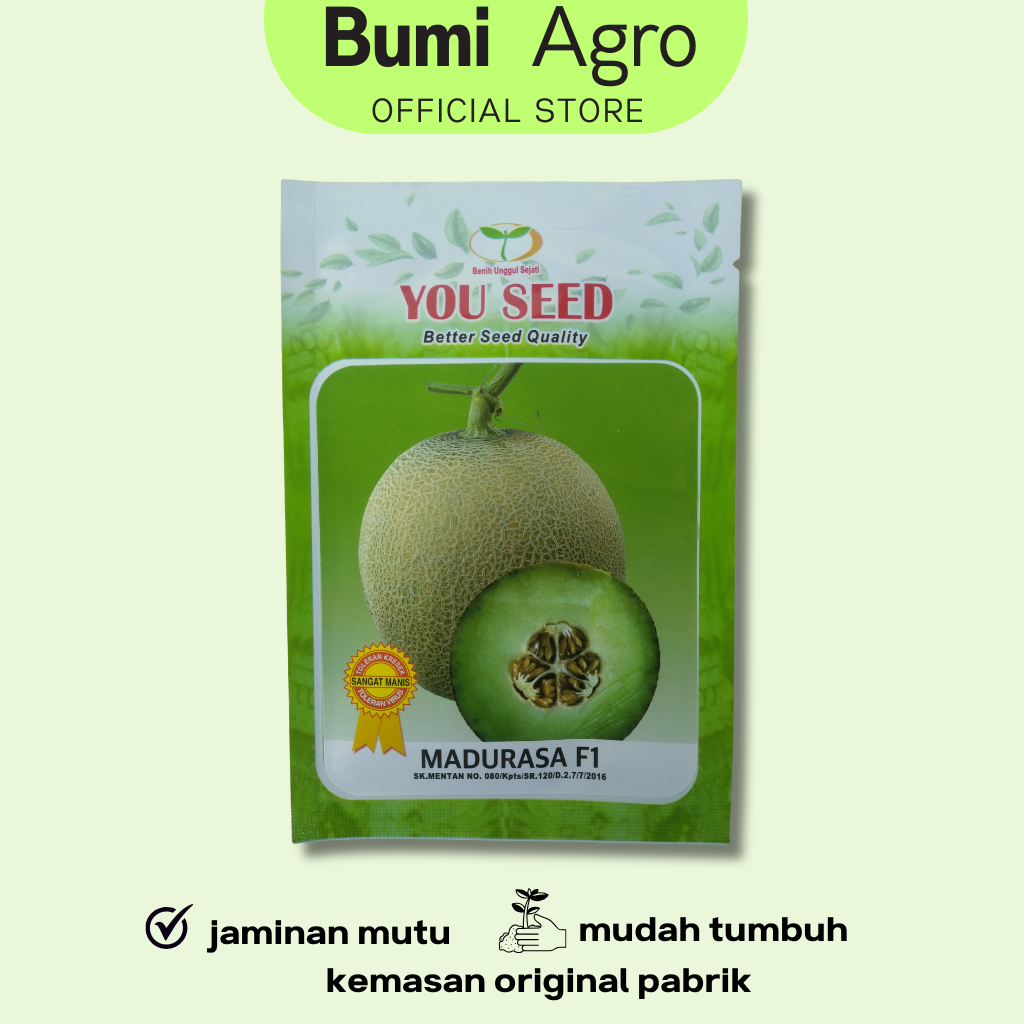 Benih Melon 50 seed MADURASA F1 Asli Cap YOUSEED Manis Unggul