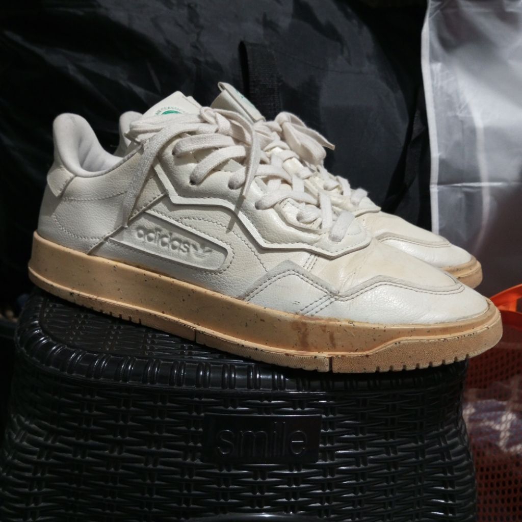 Sepatu Adidas Originals White SC Premiere Leather Shoes Casuals Tennis Padel