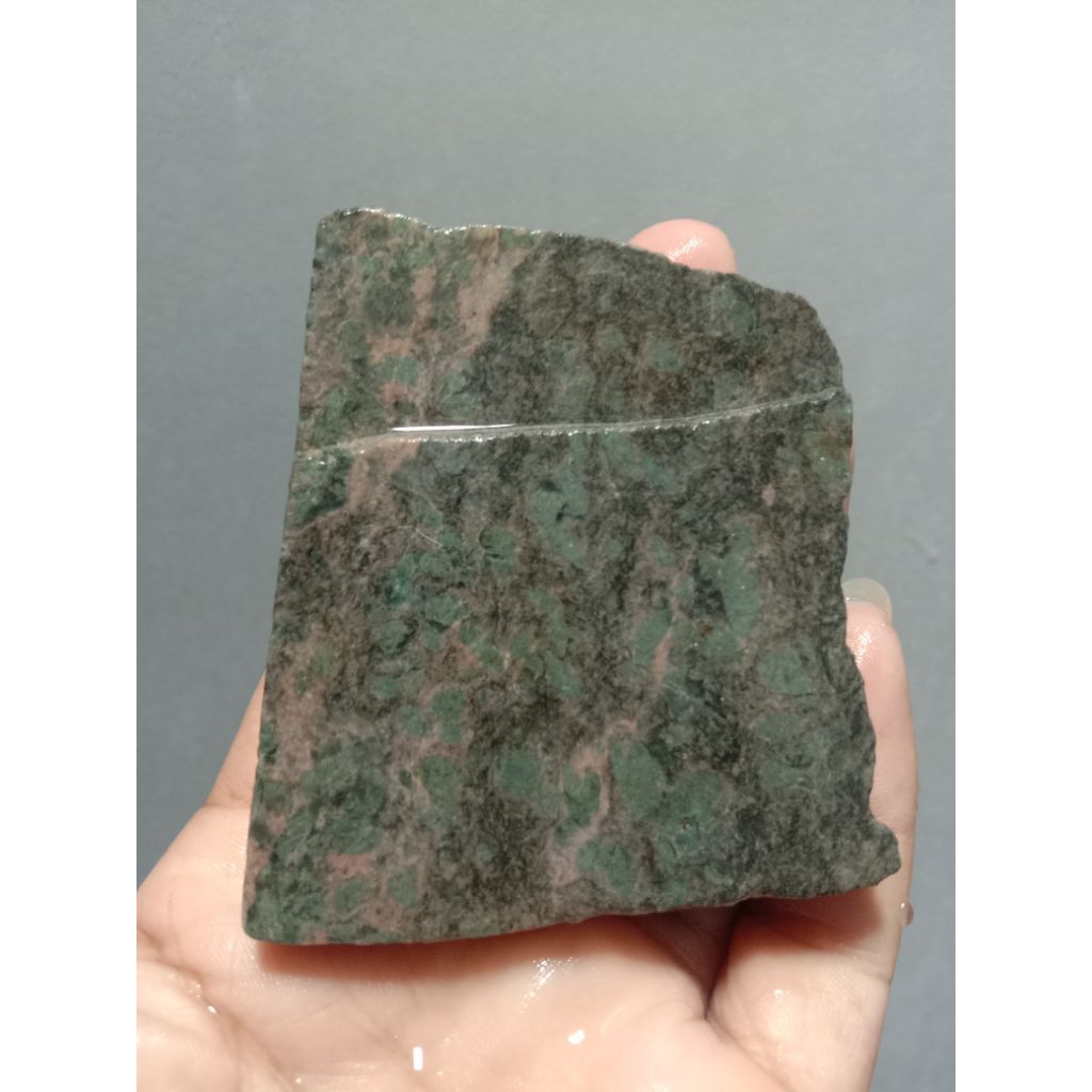 Rough Bahan Giok Jadeite Jade Nabire Papua Totol Coklat