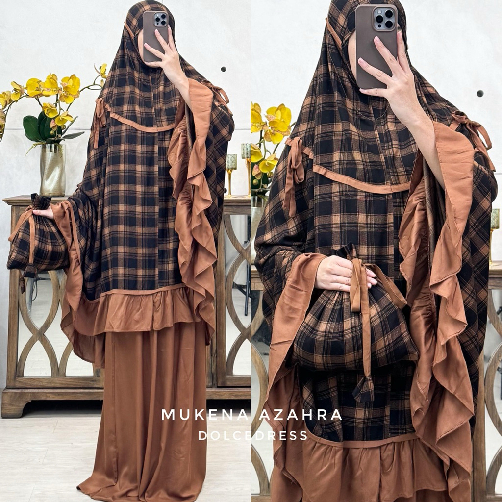 Mukena AZAHRA Ori By Dolce Dress Mukena Dewsa Cantik