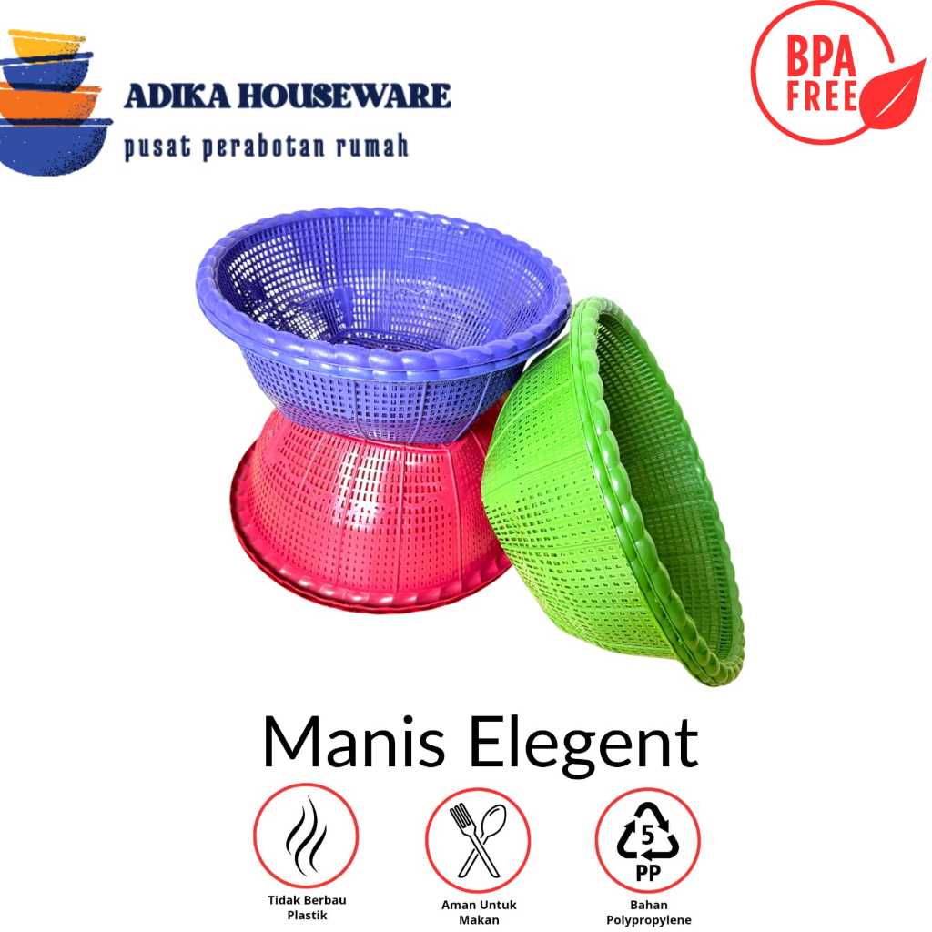 WAKUL MANIS ELEGENT - BESEK NASI HAJATAN PLASTIK - MARANG/CETING NASI KENDURI AWET