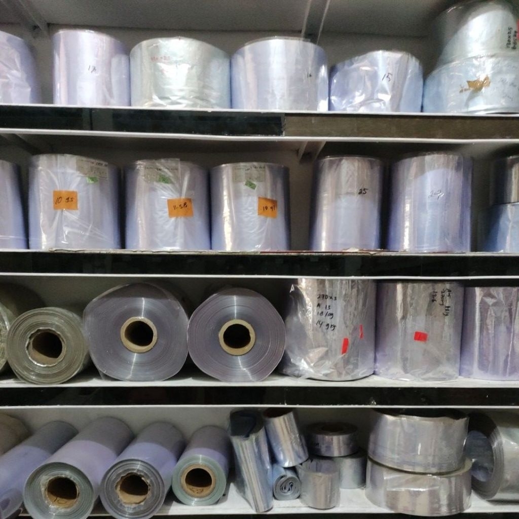 1kg plastik shrink wrap roll PVC / 1kg shrink pvc segel / 1kg plastik shrink wrap segel