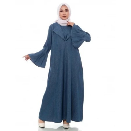 Dress Dauky (L Dress Dacha) Katun Pleats | Gamis Dewasa | Gamis Remaja