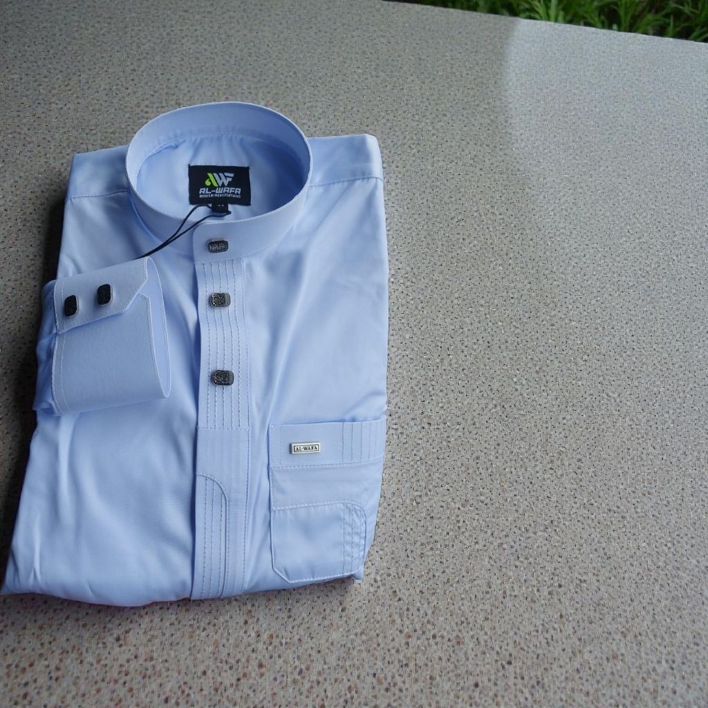 gamis putih anak al wafa/ jubah al wafa putih anak anak satin korea