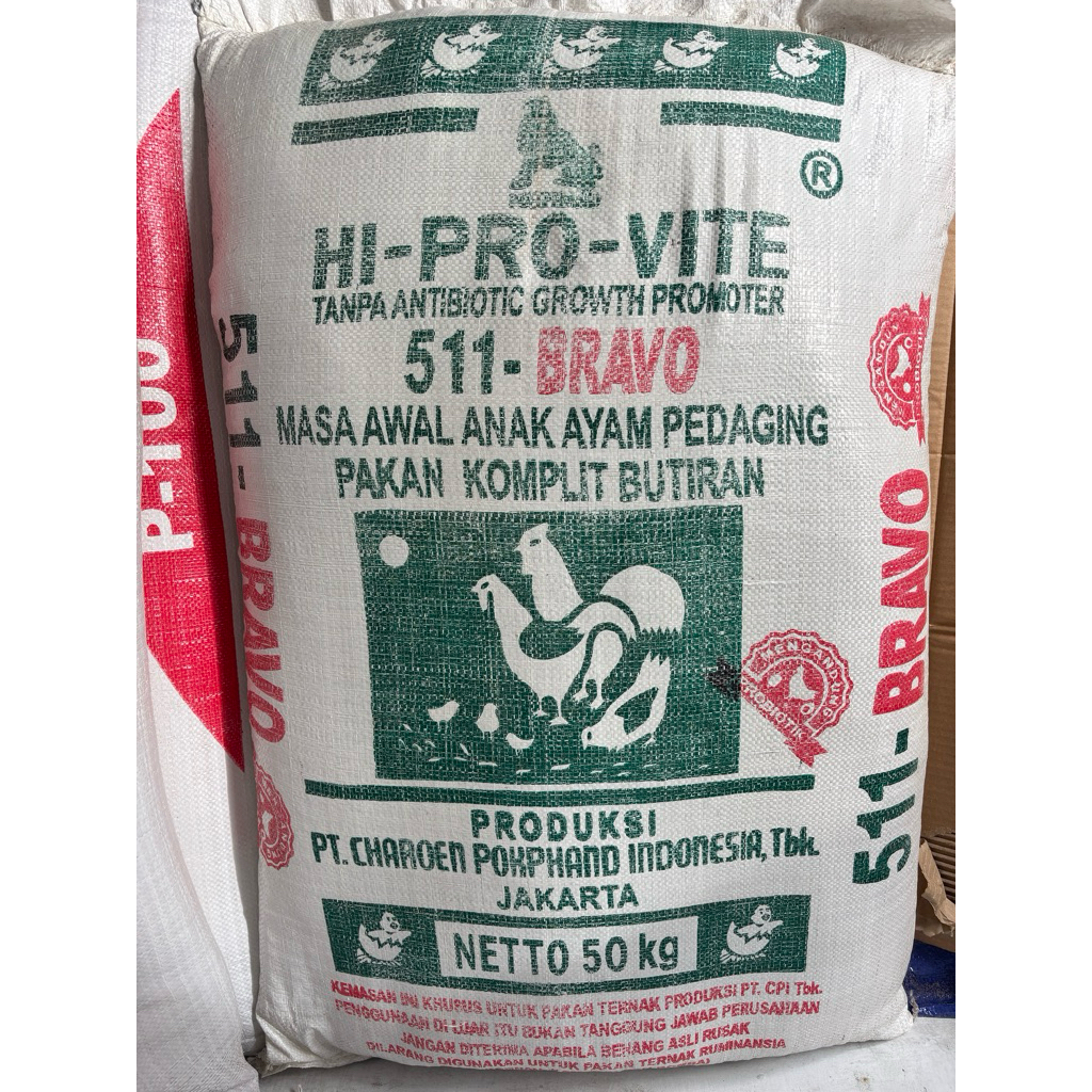 PAKAN AYAM PEDAGING CHAROEN POKPHAND 511 BRAVO