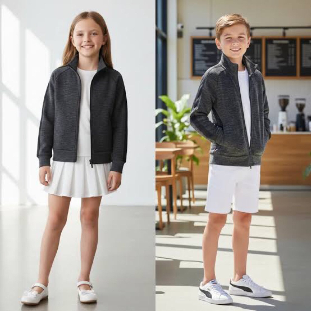 jaket Uniqlo kids sweat dry abu