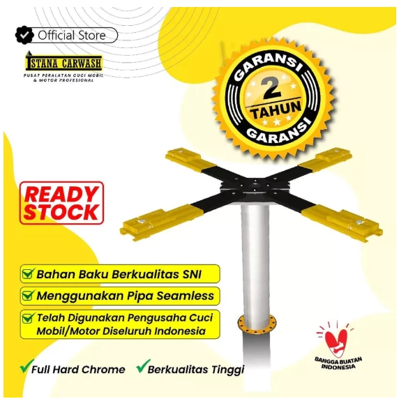 Hidrolik Cuci Mobil IKAME Tipe Thunder-X - Single Post Mono-X Kapasitas 4 Ton - Meja X-Track Profesi