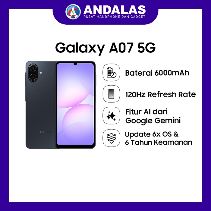 Samsung Galaxy A07 5G 6/128GB 6.7 Inch Garansi Resmi