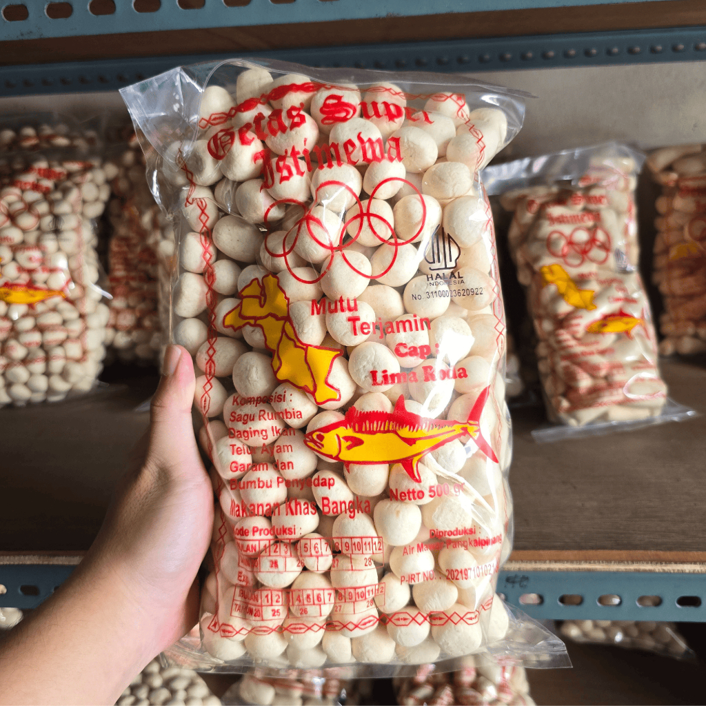Getas Super Cap Lima Roda - 500 gram - Getas Ikan Tenggiri Khas Bangka
