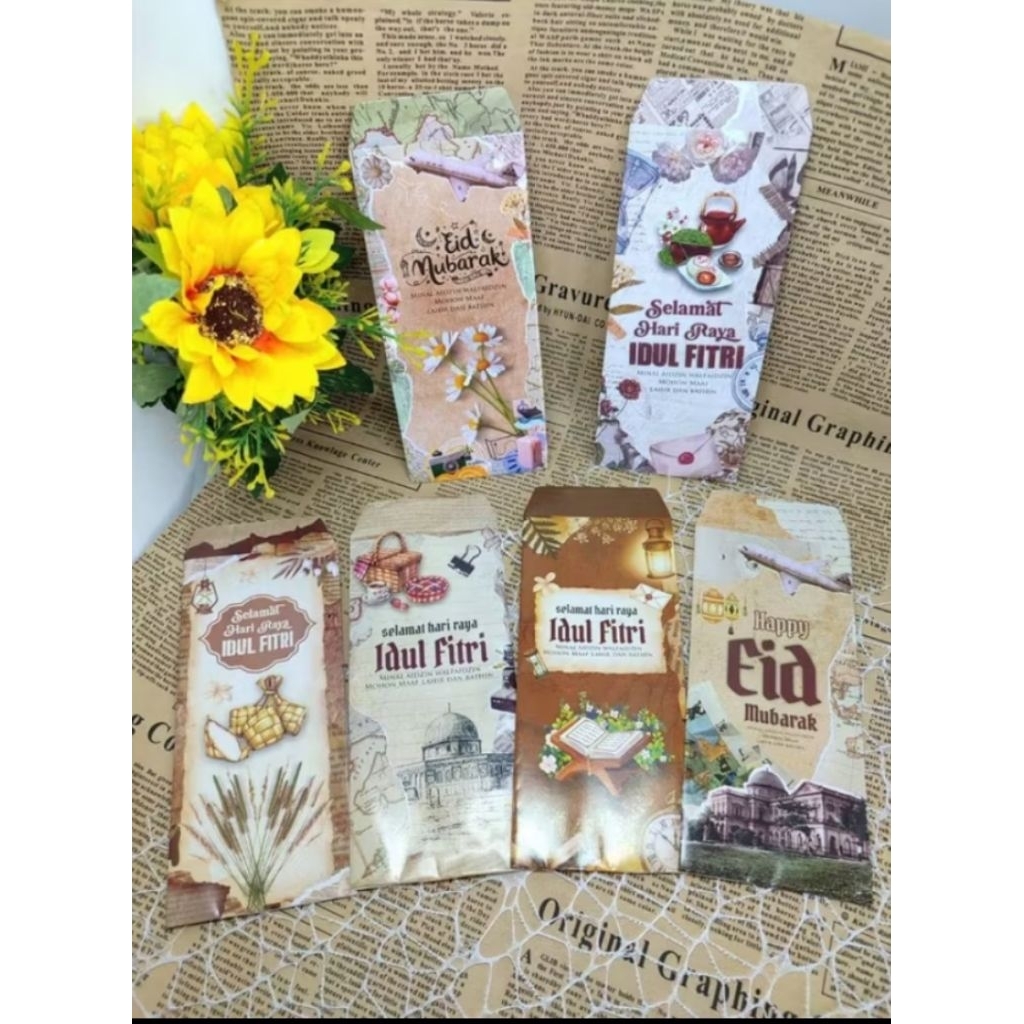 Amplop Lebaran 2026 Amplop Lebaran Motif Rustic 10 pcs Amplop Lebaran Panjang Amplop Murah Amplop Le