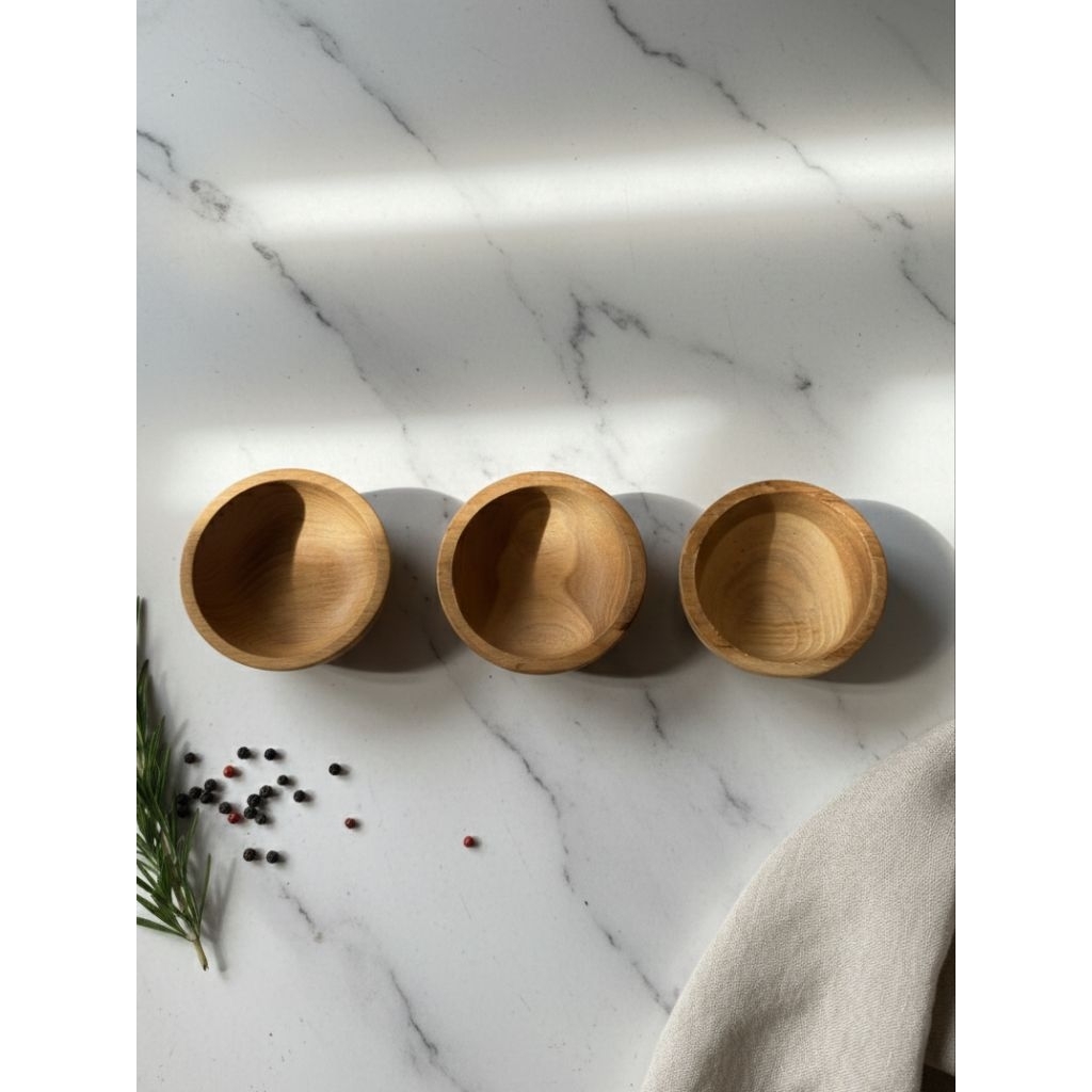 Wadah Sambal Kayu - Sauce Dish - Mangkok Sambal Kayu - Food Grade