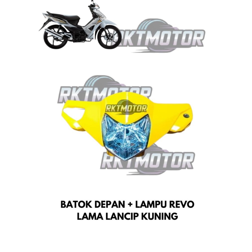 BATOK DEPAN+LAMPU REVO LAMA LANCIP KUNING // BATOK DEPAN LAMPU REVO LAMA KUNING