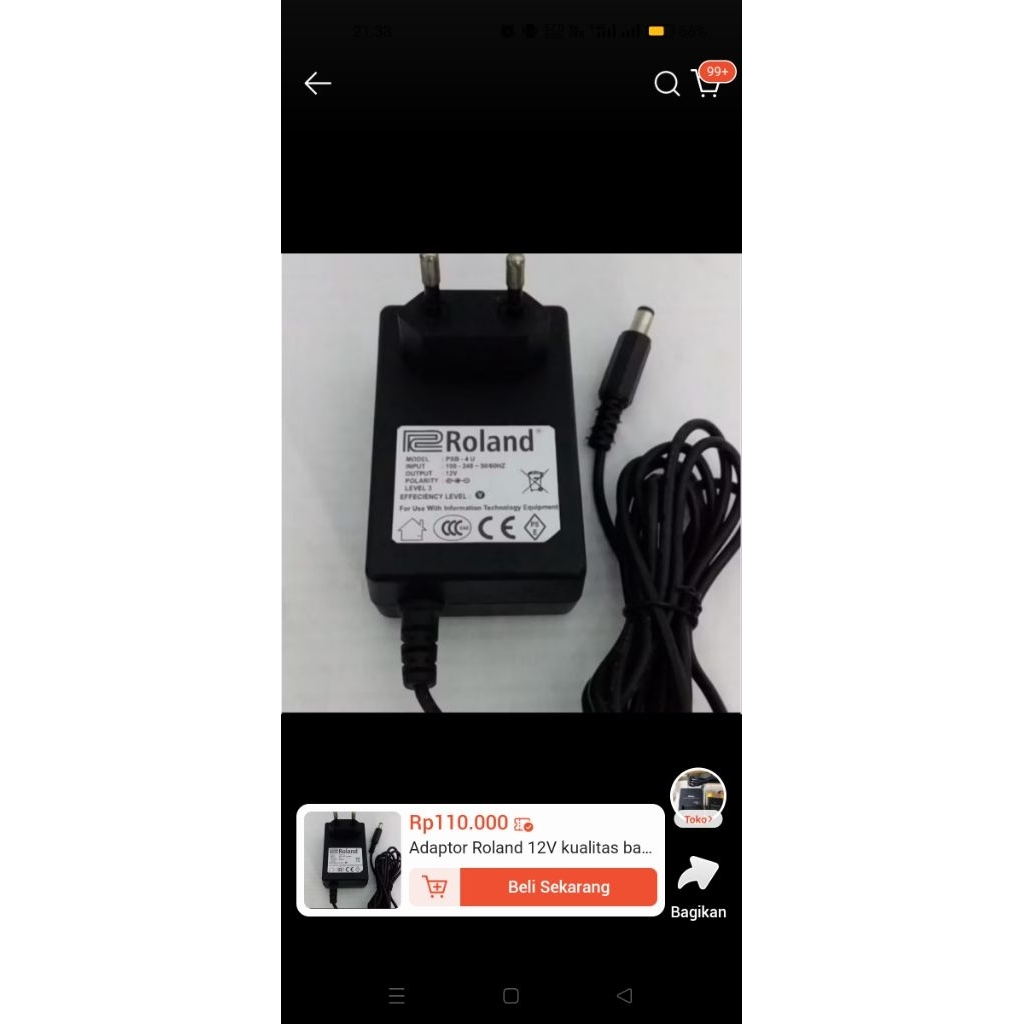 adaptor Roland 12volt