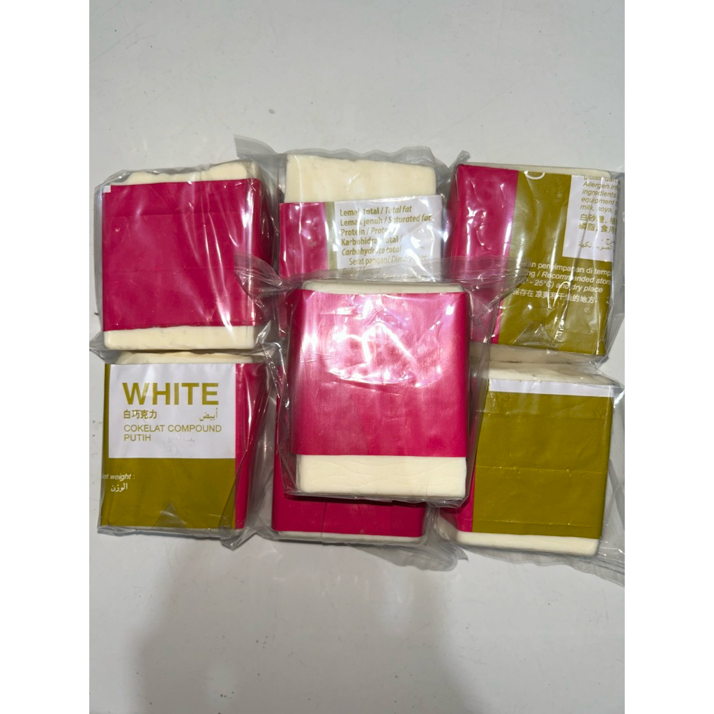 Coklat Putih Compound Batang Repack ± 250gr | Coklat Putih Blok | Coklat Batang | White Chocolate Co
