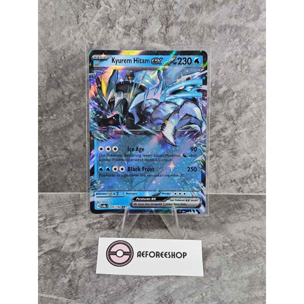 Pokemon TCG Indonesia | Kyurem Hitam ex (Kilat Rasi - SV8s) 046/182 RR