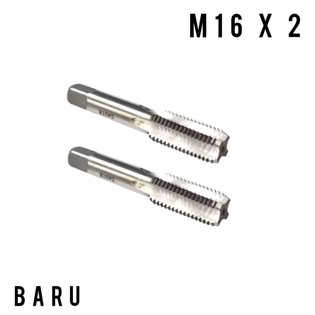 Tap ulir drat M16x2 hand tap tap mesin m16 x 2.0 hss baru