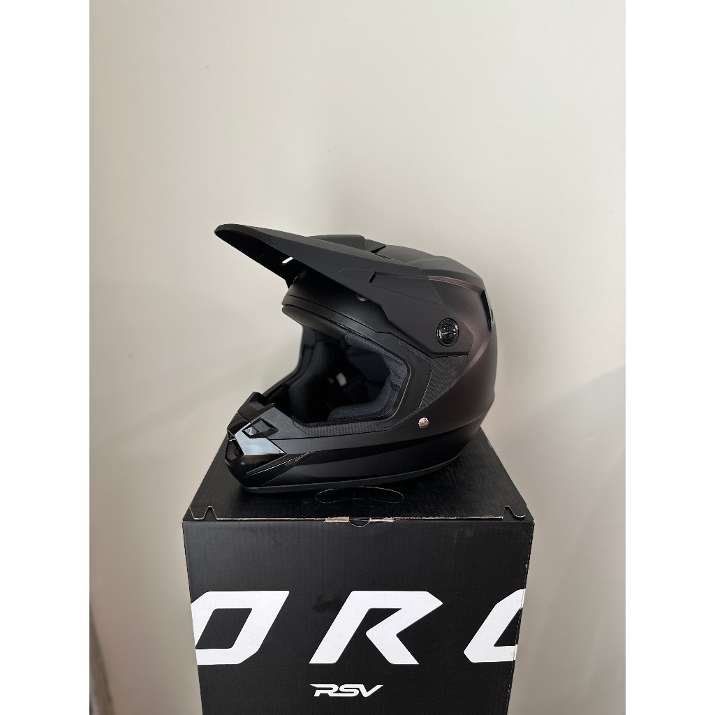 RSV HELM ORCA BLACK MATTE HITAM DOFF TERBARU MOTOCROSS SUPERMOTO CUSTOM