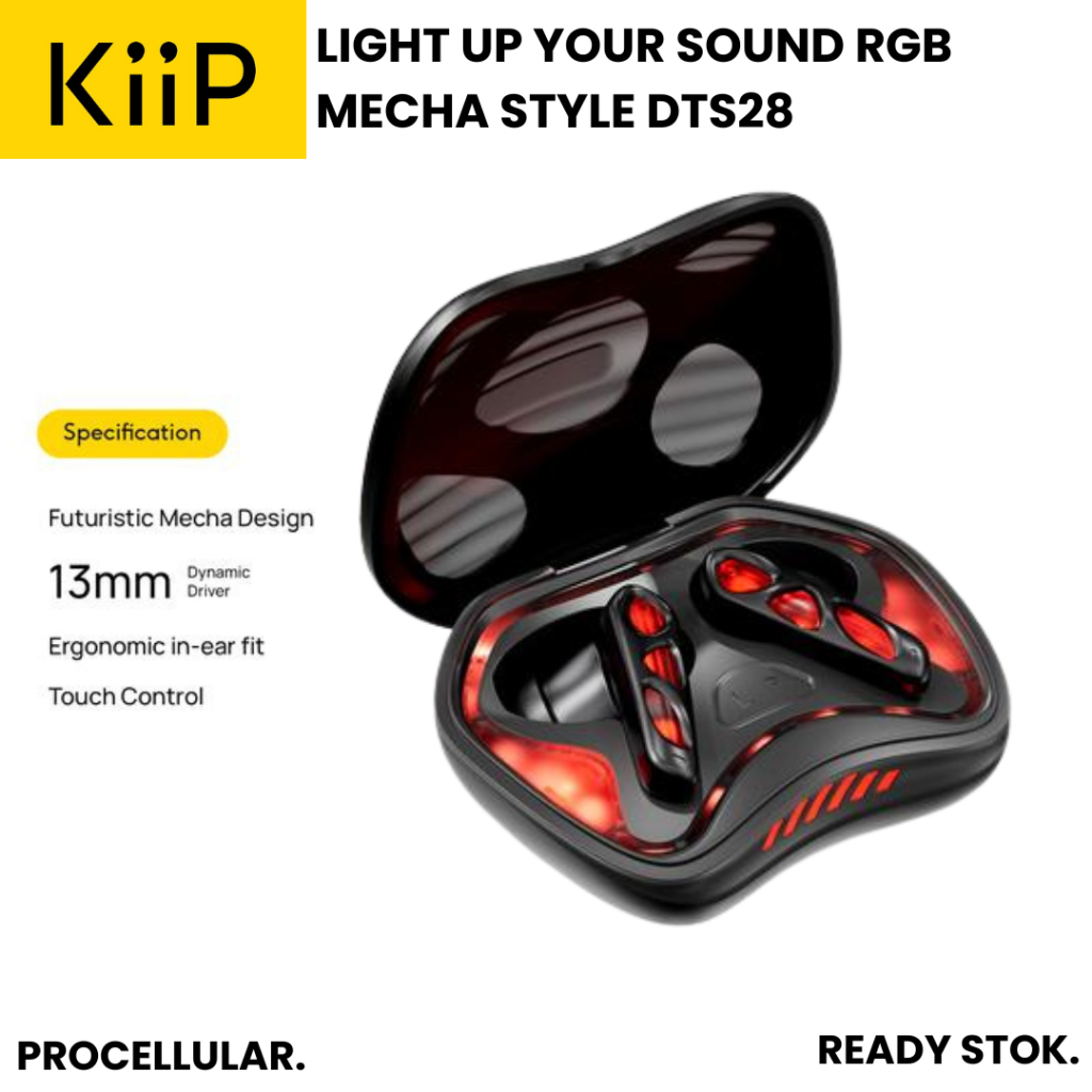 KiiP DTS28 TWS MixColor MechaCore Headset Gaming Bluetooth