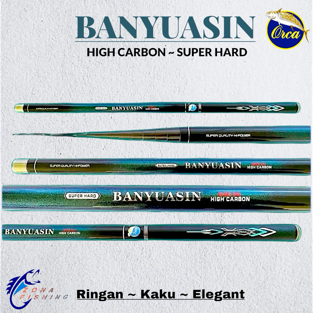 Joran Tegek Orca Banyuasin 450 Cm High Carbon Ringan Kaku