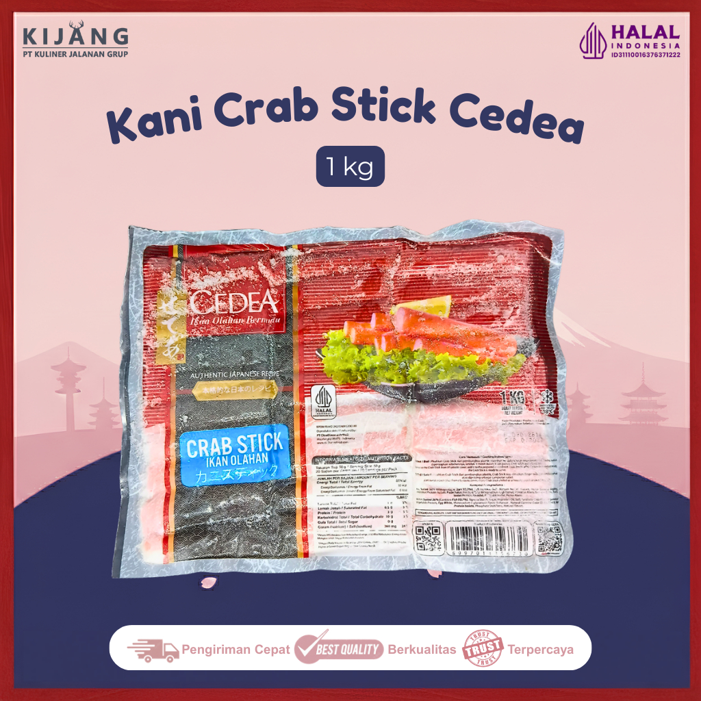 Kani Cedea Crab Stick 1 kg | Surimi Crabstick | Pack Isi 63 Pcs