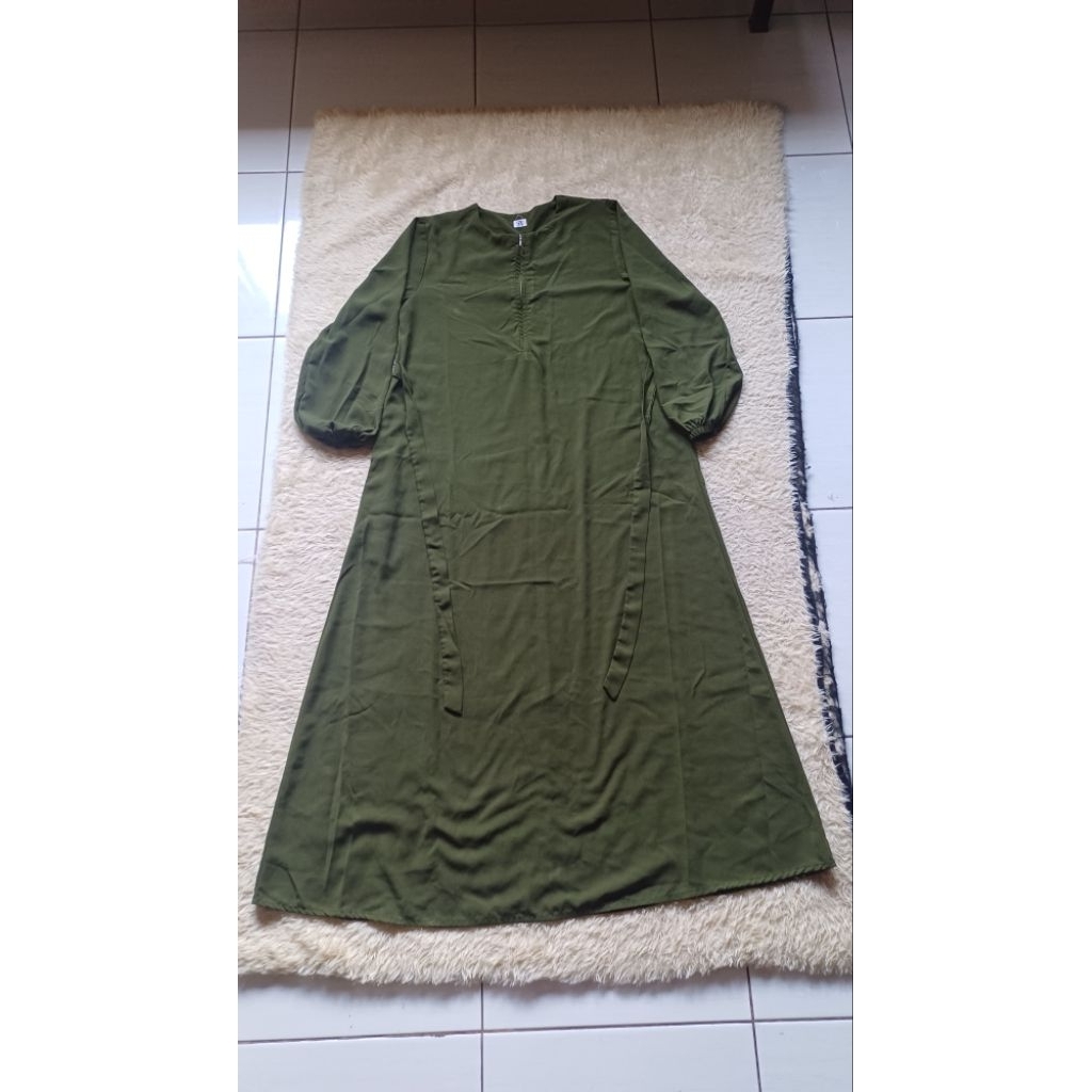 Gamis hijau lime