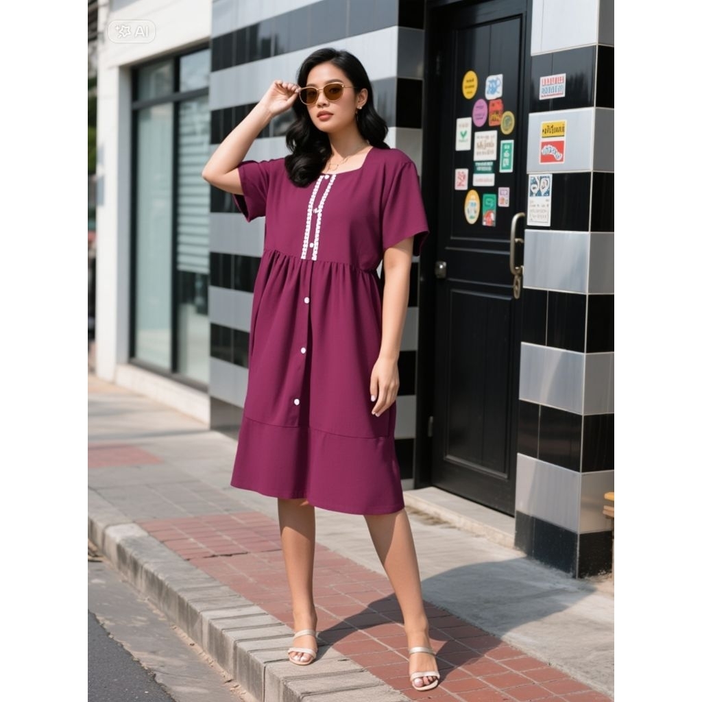 Daster polos busui//Daster renda polos