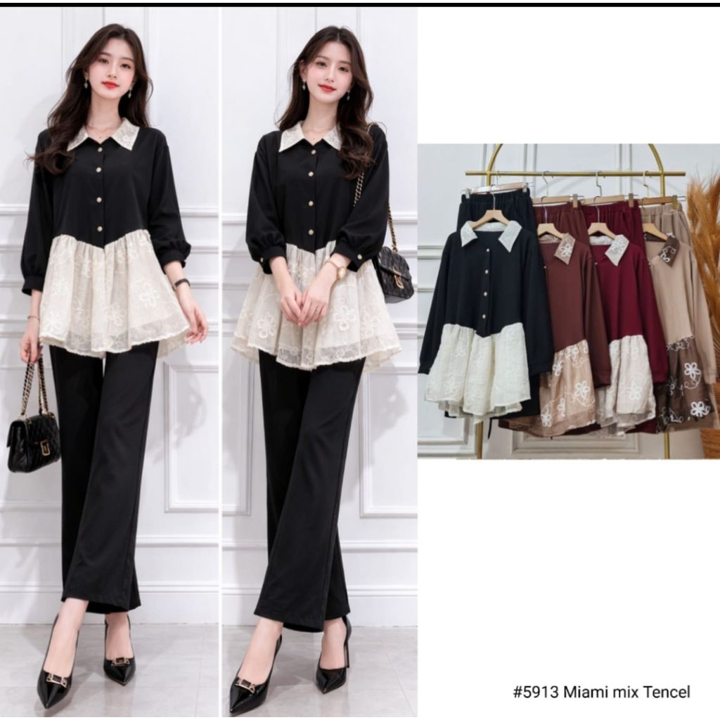 TERMURAH SETCEL MIAMI KNIT MIX TENCEL
